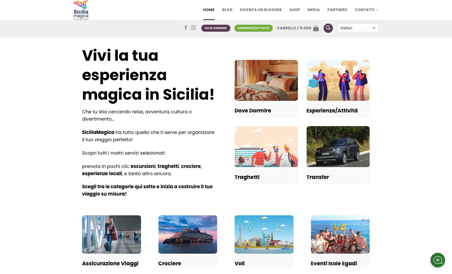 Web servizi e viaggi su misura per vivere la Sicilia